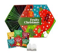 Acorus Fruity Christmas Tea Set, Natural Gift Set, 60 Fruit Tea Bags, 6 Flavors in Xmas Box
