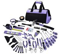 ACOSEA Purple Tool Set,223-Piece Tool Sets for Women,Tool Kit with 13-Inch Wide Mouth Open Purple Tool Bag,The Basic Tool Set is Perfect for Home Maintenance (Purple)