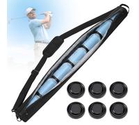 Acostop Upgraded Golf Beer Sleeve with 6 Ice Pucks - 7 Cans Golf Beer Cooler Bag - Black