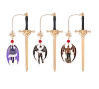 Acotar Bat Boys Sword Bookmarks Fantasy Night Court Metal Bookmarks Fantasy Fiction Fan Book Accessories Reading Markers Bookish Gifts Halloween Gifts (Acotar Bookmark 3PCS)