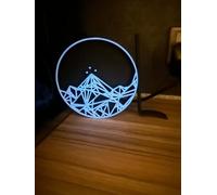 ACOTAR Bookend LEFT - Night Court Insignia Decor | A Court of Thorns and Roses Inspired Bookish Gift for Sarah J. Maas Fans | Fantasy Bookshelf Accessory (Blue and Glow in the Dark)