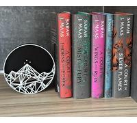 ACOTAR Bookend RIGHT - Night Court Insignia Decor | A Court of Thorns and Roses Inspired Bookish Gift for Sarah J. Maas Fans | Fantasy Bookshelf Accessory (Black and Glow in the Dark)