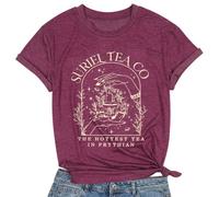 Acotar Velaris Shirt Women Acotar Night Court T Shirt Suriel Tea Co Tee, Red, L