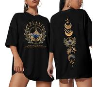 Acotar Velaris Shirts Women Vintage Book T Shirts Oversized City of Starlight Shirt Book Fan Gift Casual Tee Tops, Black2, S