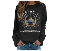 Acotar Velaris Sweatshirt Women Oversized City of Starlight Pullover Night Court Graphic Vintage Book Lover Gift Tops Jumpers for Women UK
