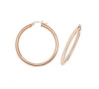 Acotis Gold Jewellery 9CT Rose Gold 30mm Hoop Earrings ER531R - Contemporary Appeal | - Size 30mm