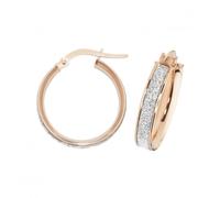 Acotis Gold Jewellery 9ct Rose Gold Oval Hoop Earrings ER1023R - Premium Finish | - Size 15mm