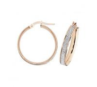 Acotis Gold Jewellery 9ct Rose Gold Oval Hoop Earrings ER1023R - Premium Finish | - Size 20mm