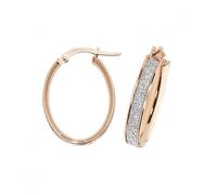 Acotis Gold Jewellery 9ct Rose Gold Oval Hoop Earrings ER1023R - Premium Finish | - Size V3