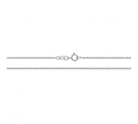 Acotis Gold Jewellery 9ct White Gold Single Link Wheat Chain - Size 18
