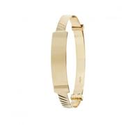 Acotis Gold Jewellery 9ct Yellow Gold Babies Diamond-Cut ID Bangle BN132ID - Elegant - Size 3
