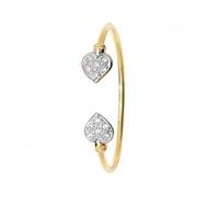 Acotis Gold Jewellery 9ct Yellow Gold Babies Heart Zirconia Bangle BN323CZ
