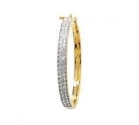 Acotis Gold Jewellery 9ct Yellow Gold Baby Bangle with Zirconia Stones BN248 - Bold