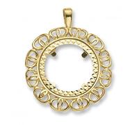 Acotis Gold Jewellery 9ct Yellow Gold Full Coin Mount Pendant PN502F - Polished