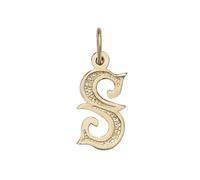 Acotis Gold Jewellery 9ct Yellow Gold Gothic Initial Pendant PN527/S - Contemporary