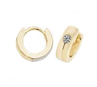 Acotis Gold Jewellery 9ct Yellow Gold Hinged Zirconia Earrings ER1079 - Signature