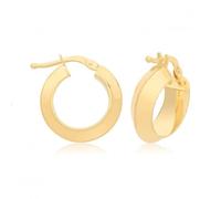 Acotis Gold Jewellery 9ct Yellow Gold Hoop Earrings ER1202 - Refined Craftsmanship | - Size 10mm