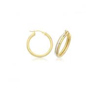 Acotis Gold Jewellery 9ct Yellow Gold Hoop Earrings ER1219 - Refined Craftsmanship | - Size 20mm
