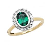 Acotis Gold Jewellery 9ct Yellow Gold Ladies Rh Plated Ring RN1203E - Signature - Size O