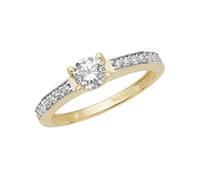 Acotis Gold Jewellery 9ct Yellow Gold Ladies Zirconia Ring RN900 - Signature Edition | - Size R