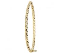 Acotis Gold Jewellery Gold Jewellery 9ct Yellow Gold Ladies Dc Hinged Bangle BN373