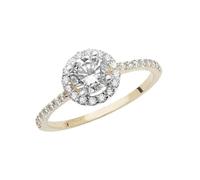 Acotis Gold Jewellery Gold Jewellery 9ct Yellow Gold Ladies Zirconia Ring RN904 - Size P