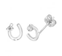 Acotis Gold Jewellery Luxurious 9ct White Gold Zirconia Stud Earrings