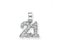 Acotis Silver 21st Birthday Celebration Pendant G6328 - Refined - Sterling Silver