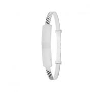 Acotis Silver Babies Dia Cut ID Bangle G4362 - Timeless Design | - Sterling Silver