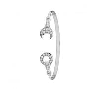 Acotis Silver Bangle Maidens Oval Zirconia Spanner G4105M - - Sterling Silver