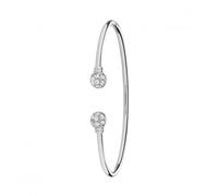 Acotis Silver Bangle Maidens Zirconia Torc G4032M - Refined - Sterling Silver