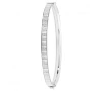 Acotis Silver Bangle Oval Moondust Hinged G4340 - Contemporary - Sterling Silver