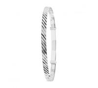 Acotis Silver Bangle Round Dia Cut Expandable G4382 - Elegant - Sterling Silver