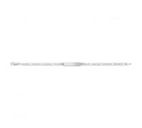 Acotis Silver Bracelet Ladies Figaro Id G2101 - Modern Style | - Size 07" - Sterling Silver