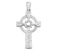 Acotis Silver Celtic Cross Pendant G6970 - Distinctive Detail | - Sterling Silver