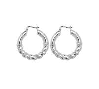 Acotis Silver Creole Earrings G5886 - Bold Statement | Acotis - Sterling Silver