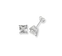 Acotis Silver Earrings with Square Zirconia G5146CZ - Premium - Sterling Silver