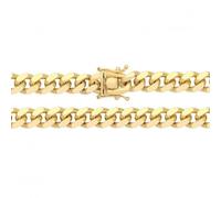 Acotis Silver Gold Plated Miami Bombe Curb G1411GP - Refined - Size 20" - Sterling Silver / Gold Plated