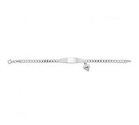Acotis Silver Heart Charm ID Bracelet for Babies G2100 - Premium - Sterling Silver