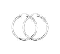 Acotis Silver Hoop Earrings Twisted G5103 - Exclusive Design | - Sterling Silver