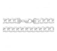 Acotis Silver Jewellery Luxury Silver Flat Curb Chain G1164 - Size 08" - Sterling Silver