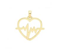 Acotis Silver Jewellery Luxury Silver Gold Heart Beat Pendant - Sterling Silver / Gold Plated