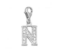 Acotis Silver Jewellery Luxury Silver Zirconia Initial Pendant G6282/N - Sterling Silver