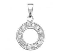 Acotis Silver Jewellery Luxury Silver Zirconia Initial Pendant - Sterling Silver