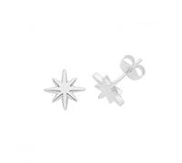 Acotis Silver Jewellery Silver Star Studs: Luxury Celestial Elegance - Sterling Silver / rhodium Plated