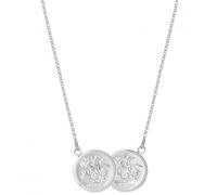 Acotis Silver Necklace Half Double Sovereign Coin G3301H - - Sterling Silver