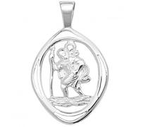 Acotis Silver Pendant Cut-Out St. Christopher G6788 - Signature - Sterling Silver