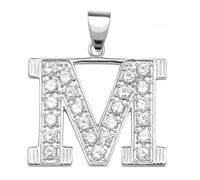 Acotis Silver Pendant Necklace Initial G6127/M - Modern Style | - Sterling Silver