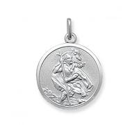 Acotis Silver Pendant Saint Christopher Protection G6138 - - Sterling Silver