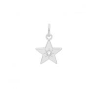 Acotis Silver Pendant Set Rhodium Zirconia Star G61062 - - Sterling Silver / rhodium Plated